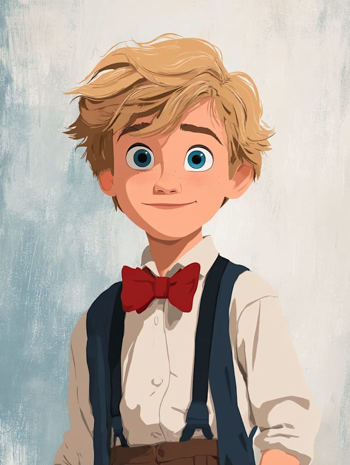 do cute disney cartoon portrait