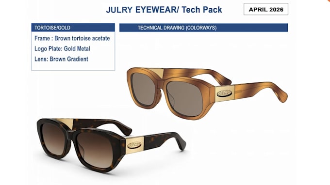 create eyewear glasses techpacks, 3d sunglasses fashion glasses and mask design