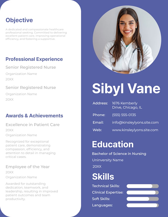 write ats friendly medical resume CV
