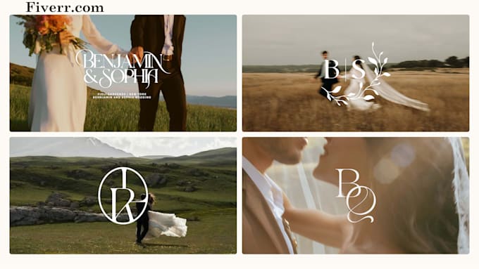 create elegant wedding logo monogram and initials