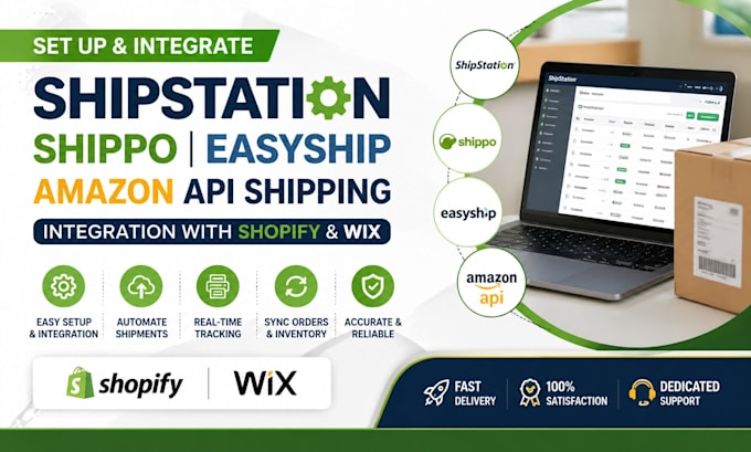 set up shipstation shippo easyship amazon API shipping integration shopify wix