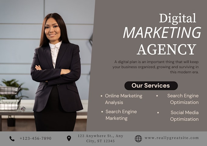 design a clean professonal business flyer
