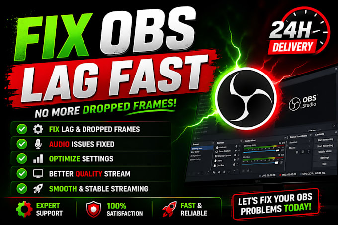 fix your obs lag, audio issues, and stream problems fast