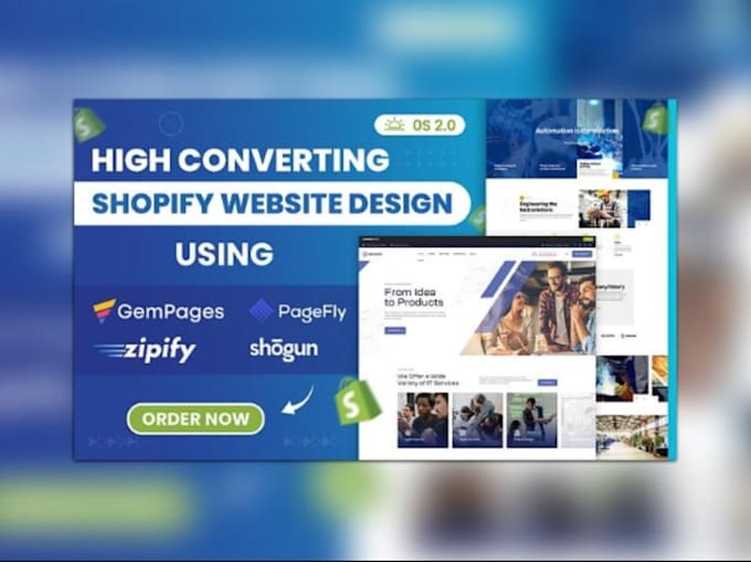 create a professional shopify store for dropshipping, brands