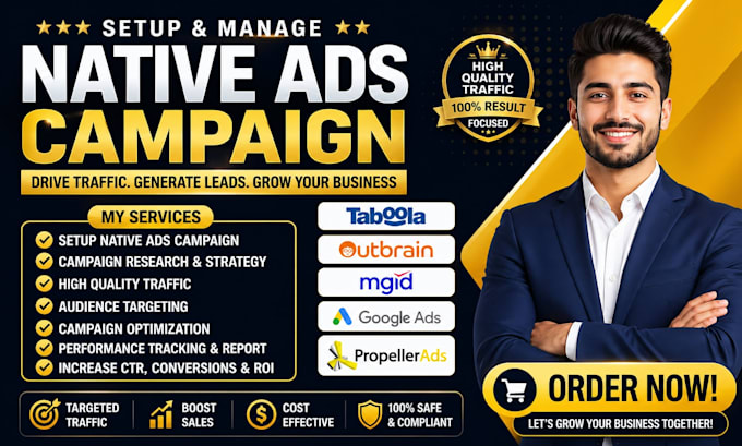 setup native ads campaign taboola outbrain mgid google ads propeller ads ppc ads