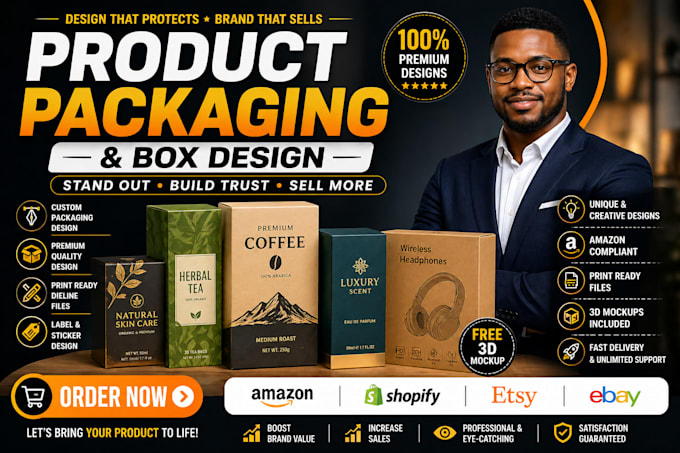 do product packaging box design and amazon packaging design