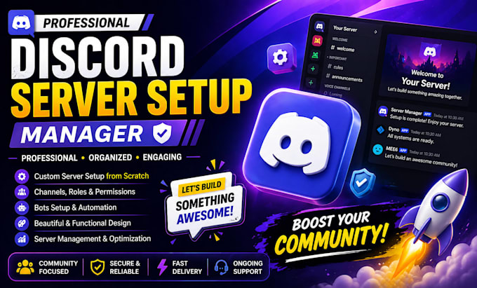 setup professional discord server and gamming  community