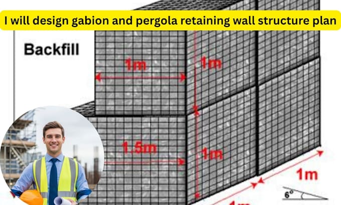 design gabion retaining wall structure plan design pergola structural plan