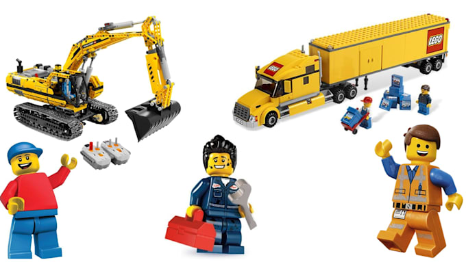 do custom 3d lego  minifigure, truck, excavator with partlist and instructions