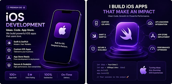 develop modern ios apps using swiftui with clean UI
