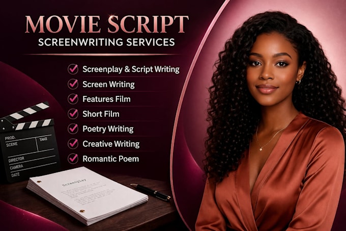 write movie script, screenplay, screen writing, tv series, short film