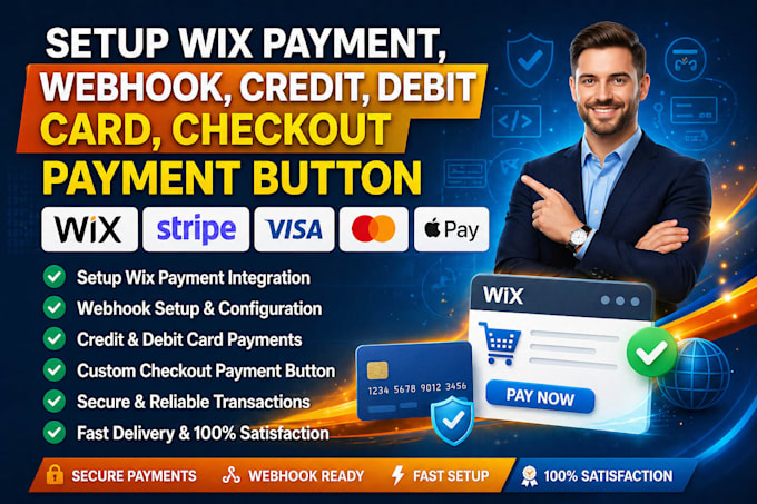setup wix payment, webhook, credit, debit card, checkout payment button