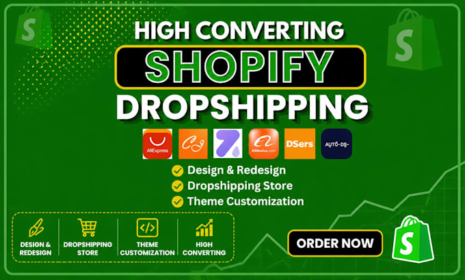 build shopify store design, redesign website for ecommmerce, dropshipping store