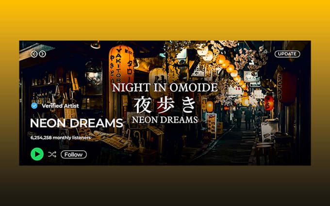 design custom spotify banner design for artists
