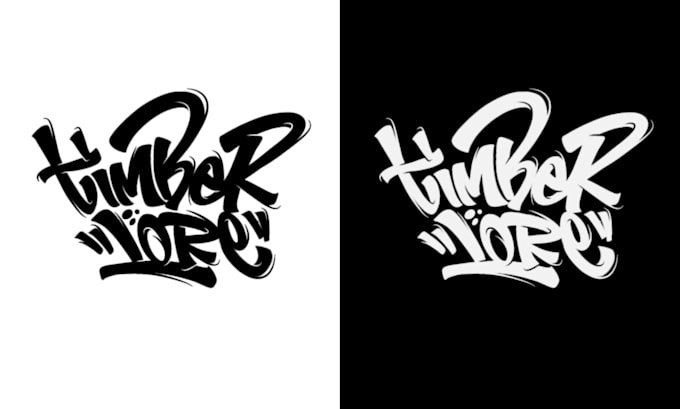 create custom handstyle lettering logo in street art style