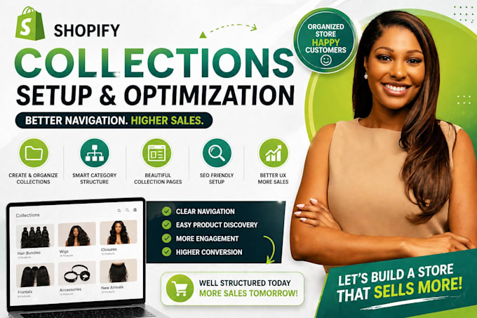 create and optimize shopify collections and menu for better navigation and sales