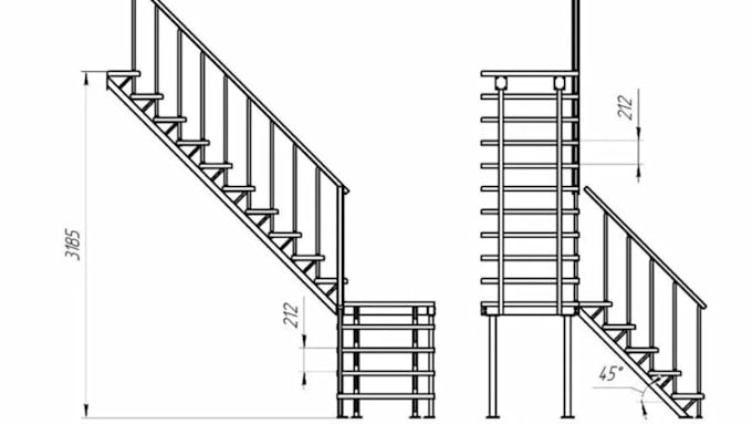 design 2d and 3d realistic staircase, handrail, and spiral stair renderings
