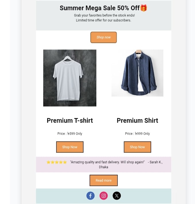 design a mailchimp welcome email with responsive template