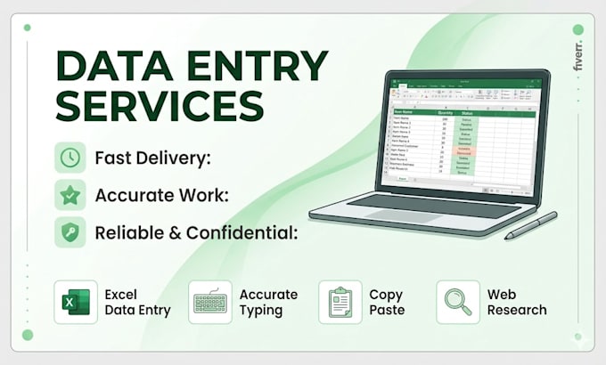 accurate data entry fast typing  excel  web research expert