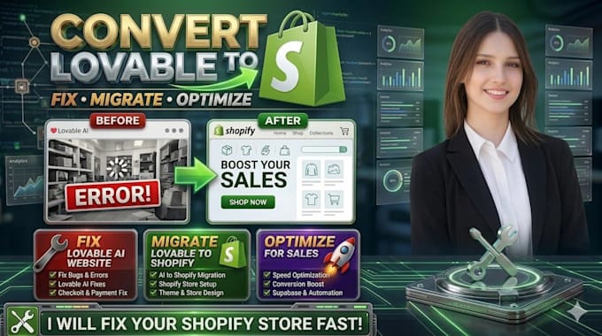 convert or migrate lovable to shopify and sync your design