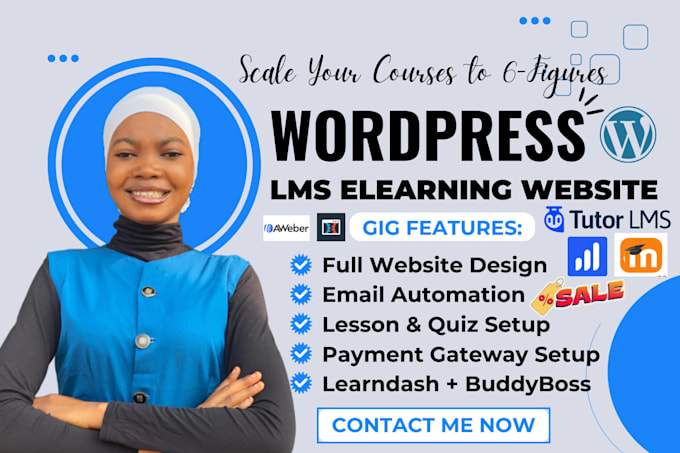 build or design wordpress lms website with learndash and buddyboss