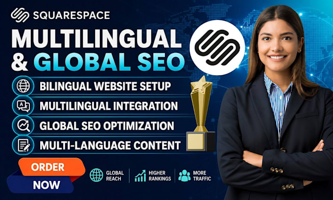 setup squarespace bilingual or multilingual website and optimize for global SEO