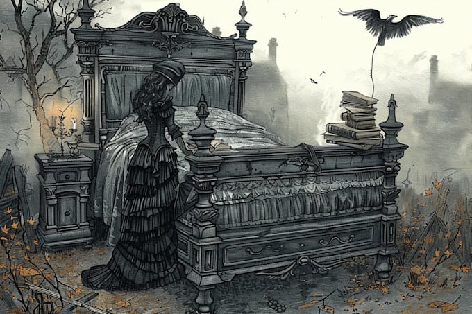 make a darky fairy tale victorian illustration