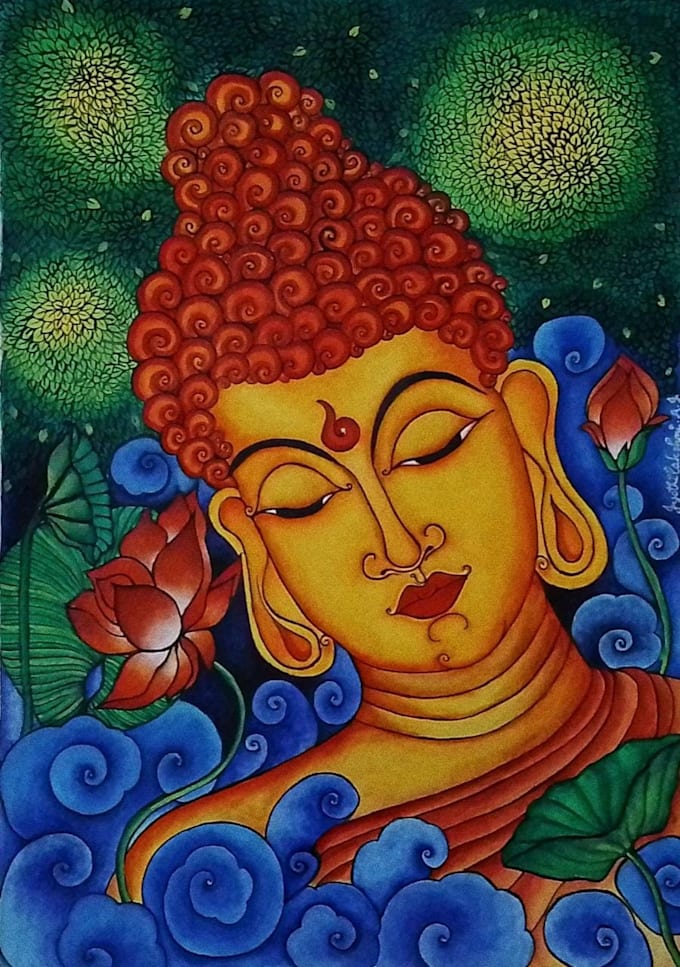 create authentic kerala mural paintings and illustrations