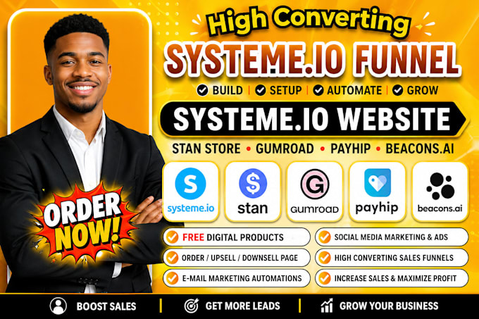 create a sales funnel that converts with systeme io, clickfunnels, stan store