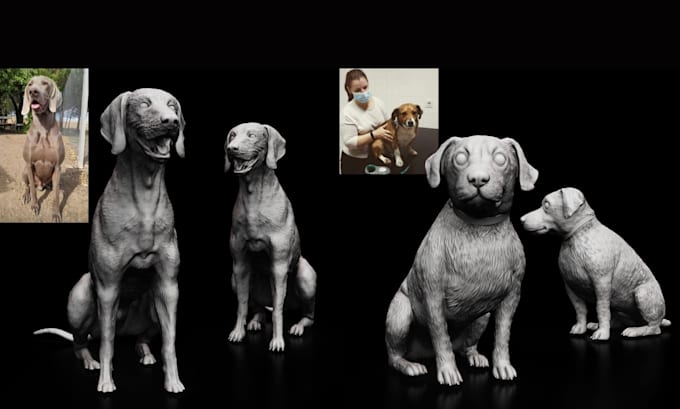 custom printable 3d model form 2d image sketch to 3d character product 3d print