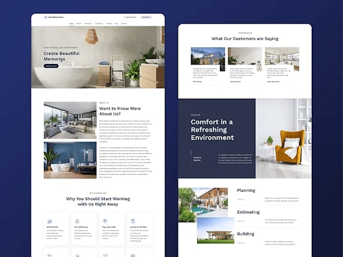 modern web design or redesign with framer, webflow, wix and elementor