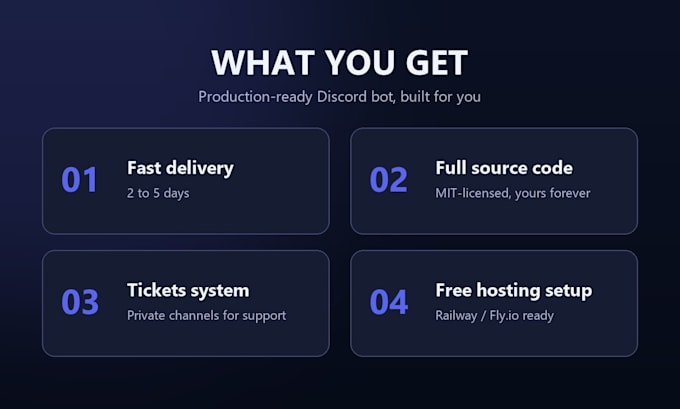 develop a custom discord bot for you