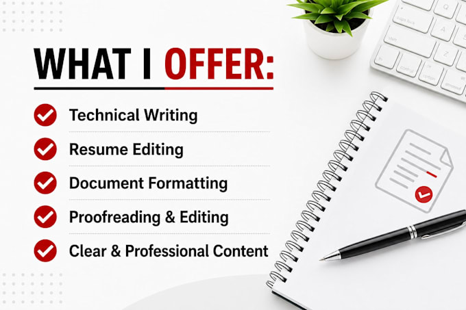 write professional technical articles and edit your resume