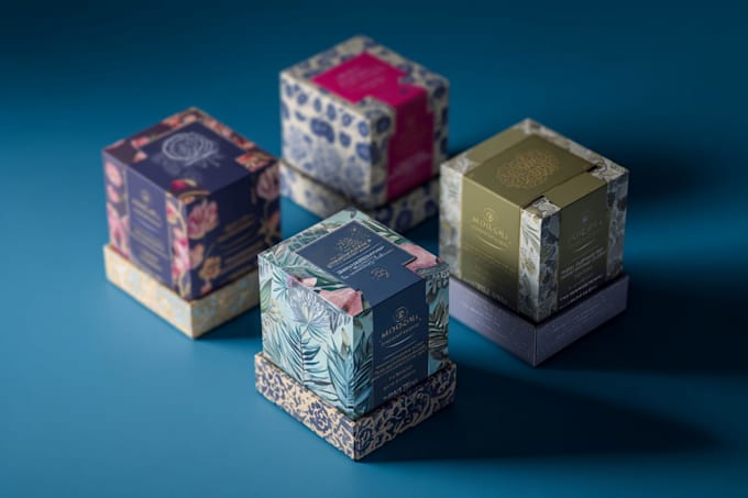 create modern product packaging design with dieline