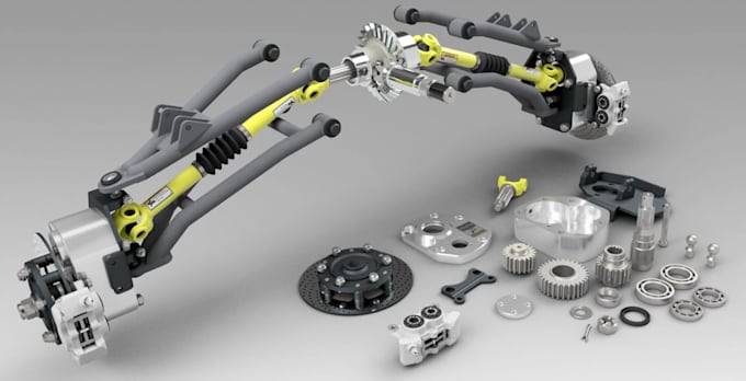 precise 3d cad modeling vehicle,chassis models, off road rig,engineering project