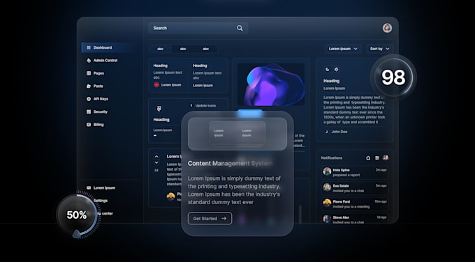 design saas dashboard UI UX and web app in figma