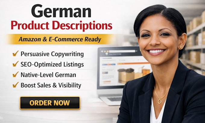 write compelling german product descriptions for amazon listing and ecommerce