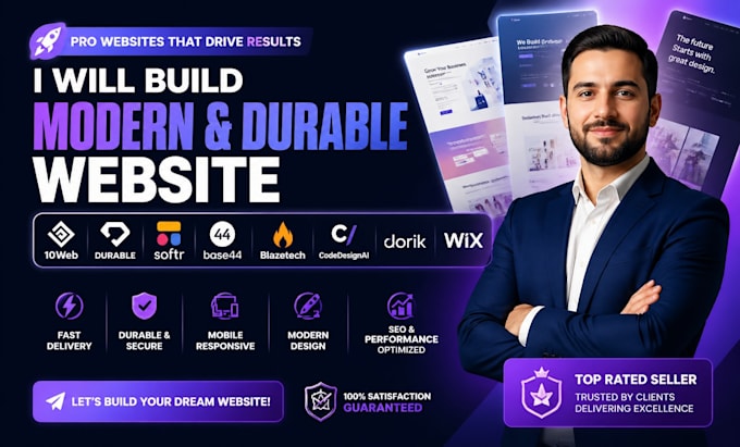 build 10web durable softr base44 blazetech codedesignai dorik wix website design