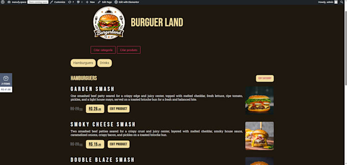 create a custom wordpress digital menu for your restaurant
