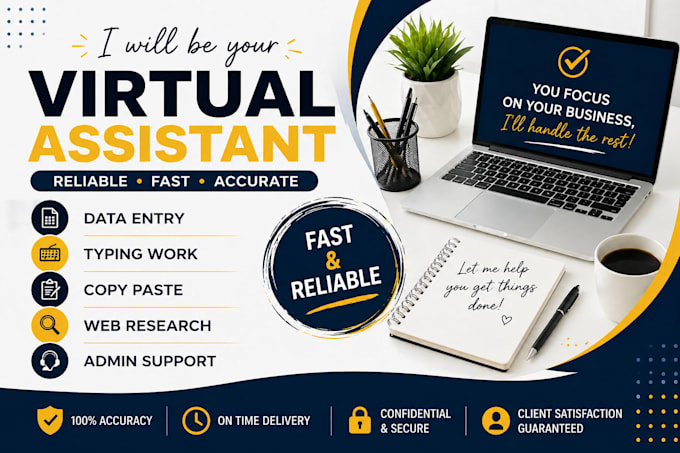 be your virtual assistant for data entry and typing jobs