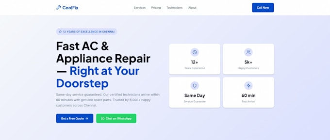create landing pages to increase clients