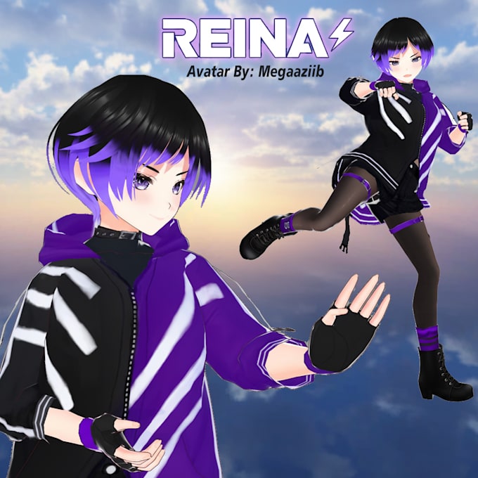 create 3d ai vroid character or 3d anime vtuber for you