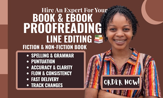 do professional book proofreading and line editing your novel, book, manuscript