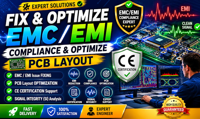 fix optimize emc emi compliance pcb layout ce certification signal integrity