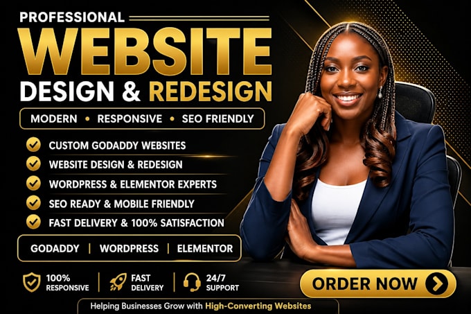 set up, redesign, and fix your godaddy or wordpress website