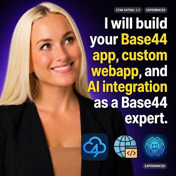 build your base44 app, custom webapp, and ai integration as a base44 expert