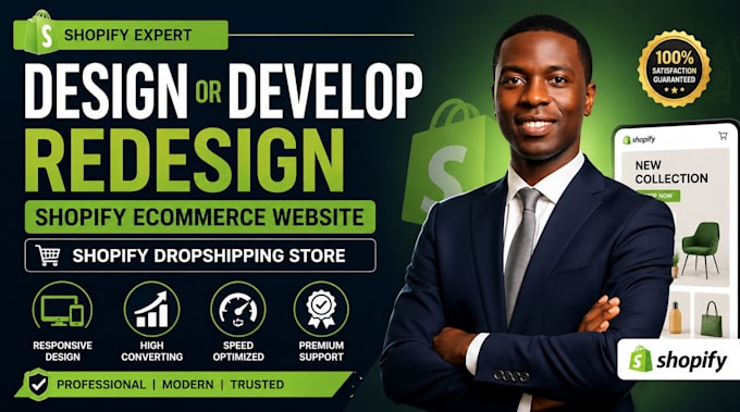 build shopify store ecommerce dropshipping store as a shopify expert