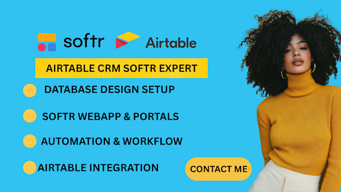 setup airtable crm, airtable automation, softr webapp, airtable database softr