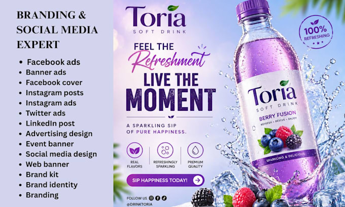 design facebook ad creative ad instagram post,linkedln carousel canva post