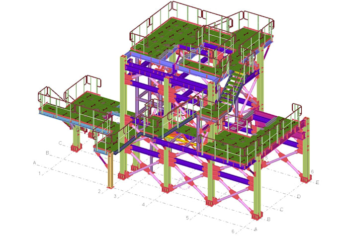 modelado y detallado estructural 3d en tekla